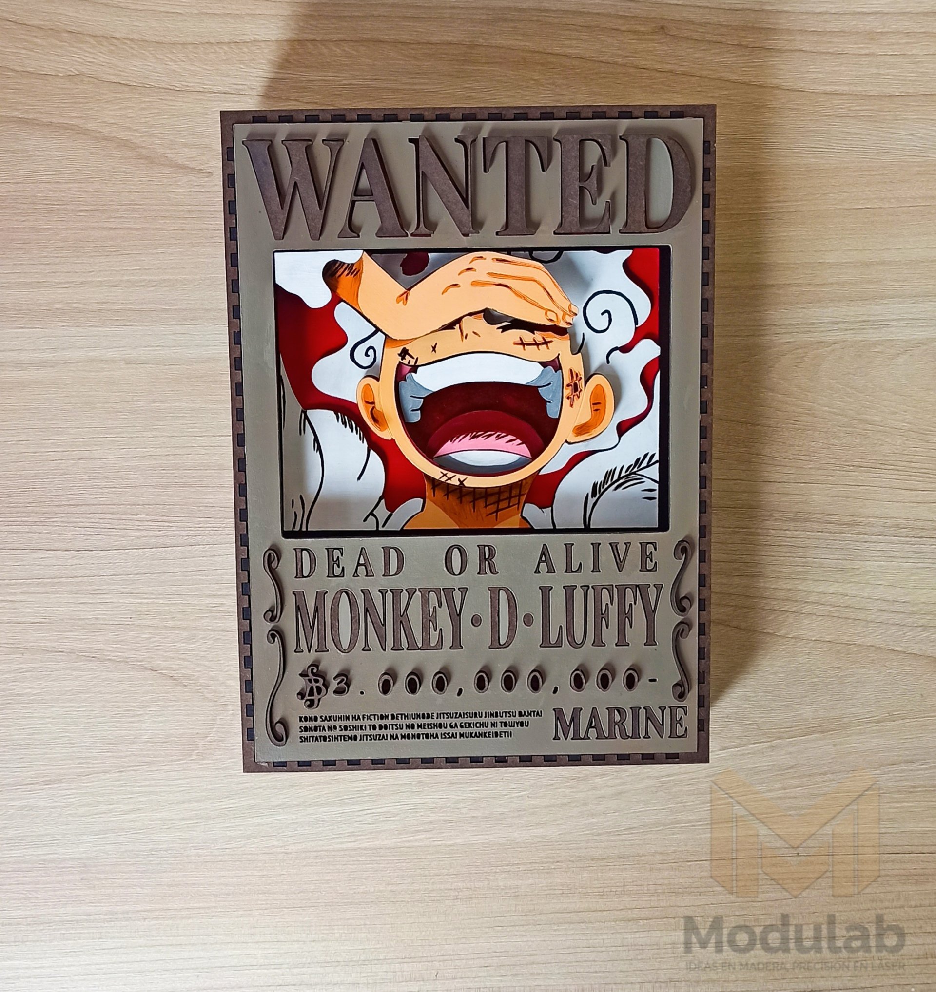 Cartel de Recompensa de 3,000,000,000 de Luffy - One Piece