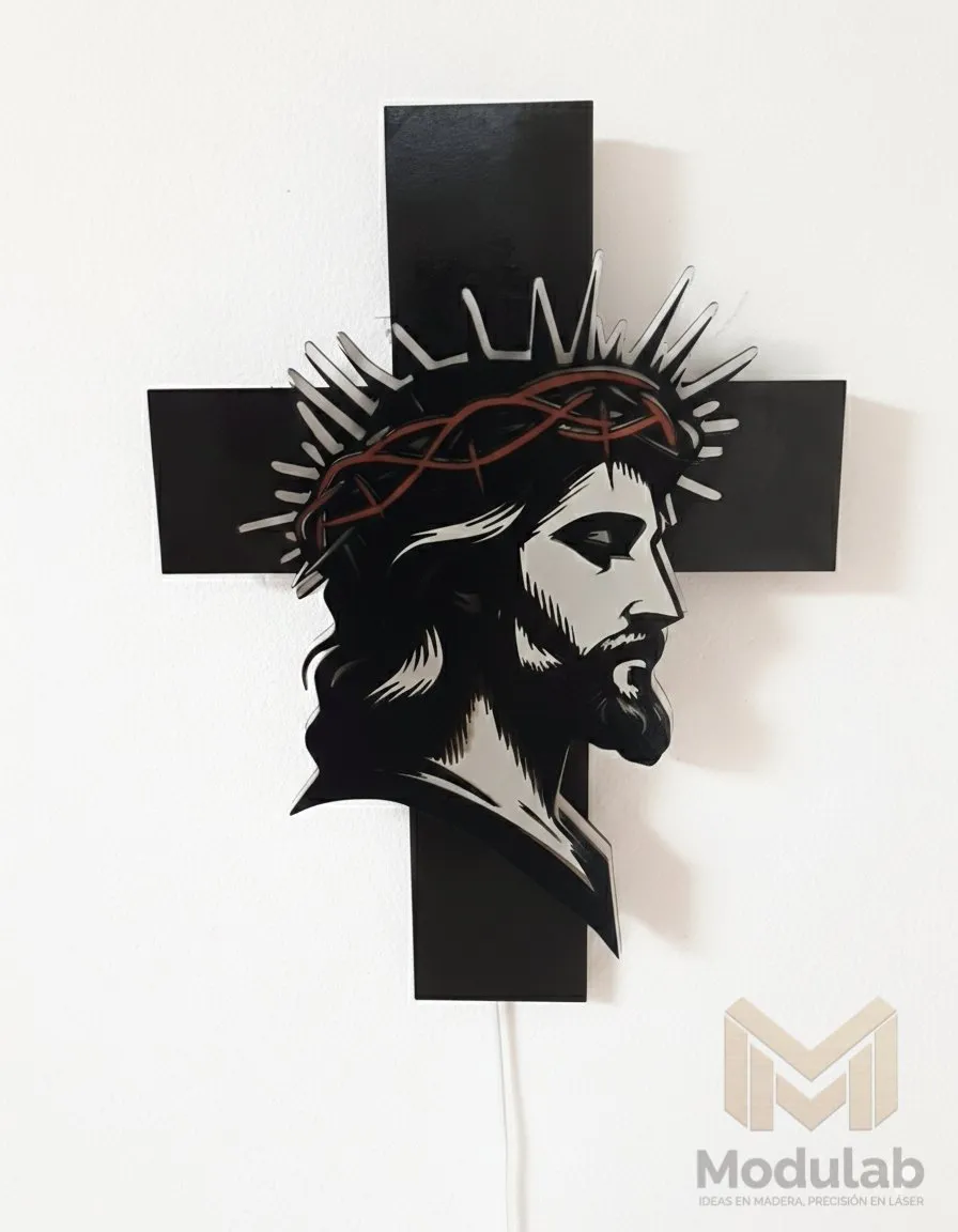 Rostro de Jesús en la Cruz - 27 × 35 cm miniatura 2