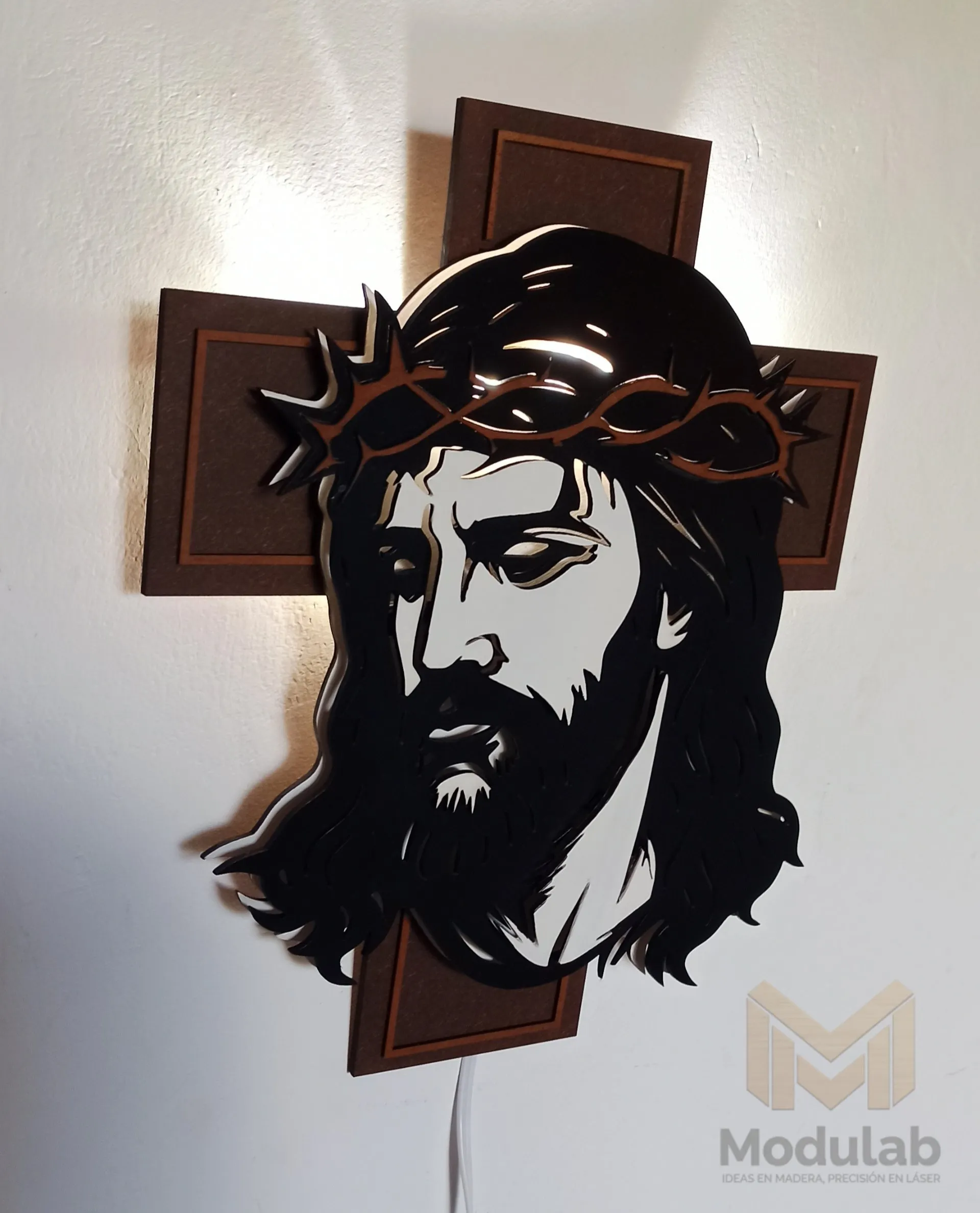 Rostro de Jesús en la Cruz - 31 × 39 cm miniatura 2