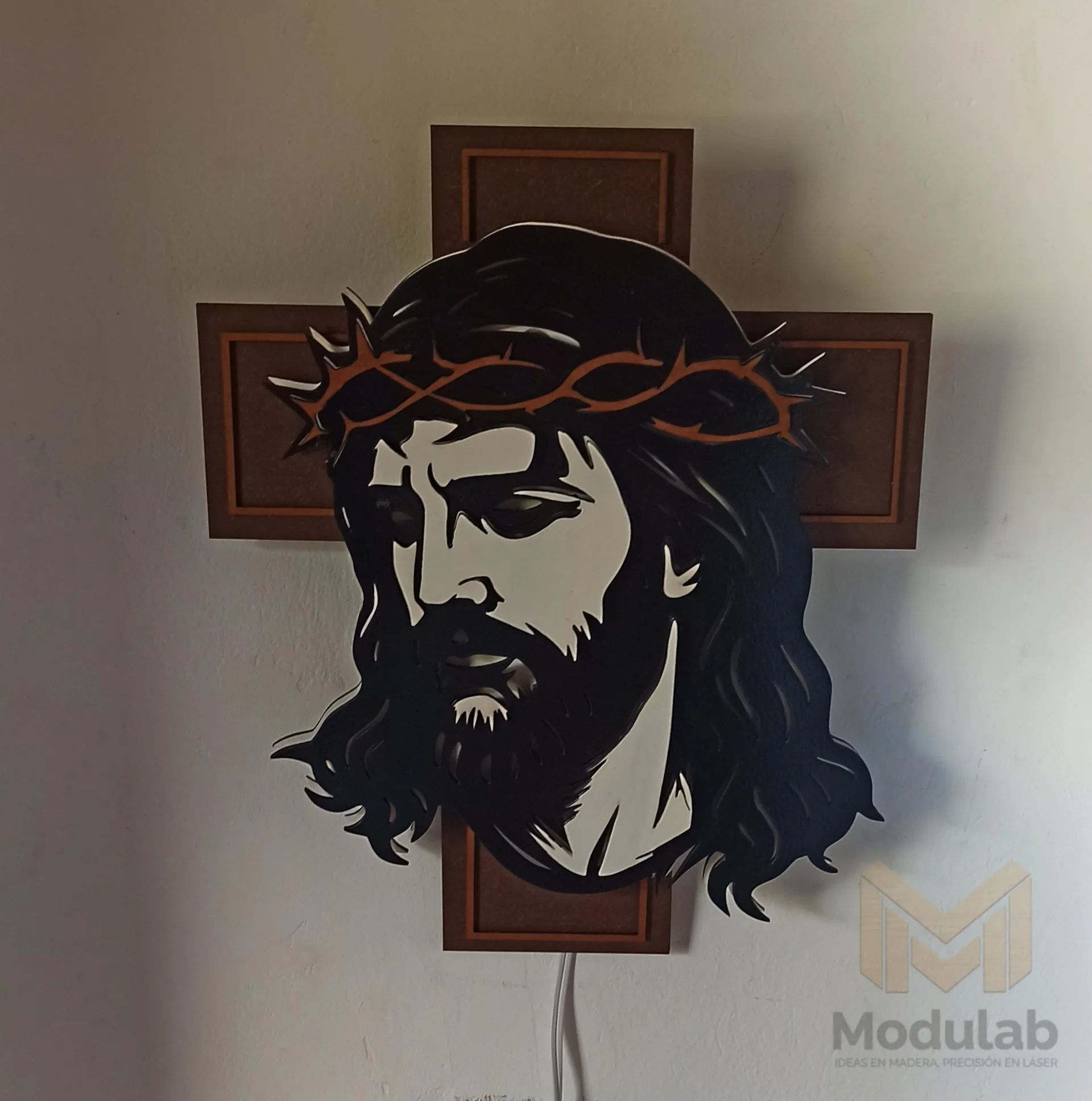 Rostro de Jesús en la Cruz - 31 × 39 cm miniatura 3