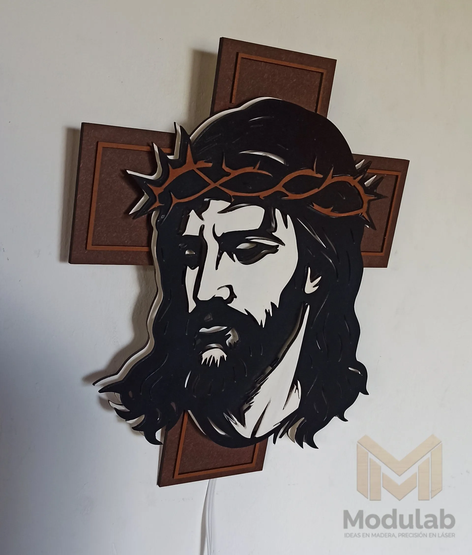 Rostro de Jesús en la Cruz - 31 × 39 cm miniatura 4