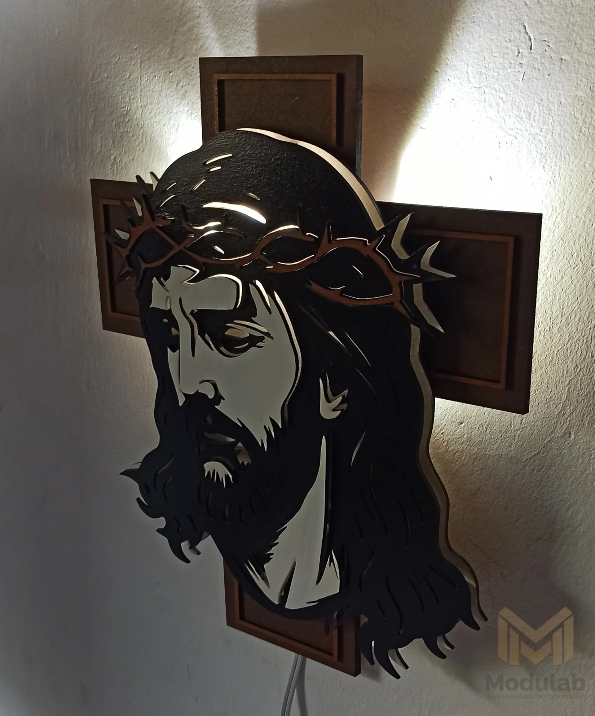 Rostro de Jesús en la Cruz - 31 × 39 cm miniatura 5